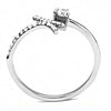 DA145 High polished (no plating) Stainless Steel Ring with AAA Grade CZ in Clear-WildKlass Jewelry