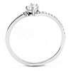 DA152 High polished (no plating) Stainless Steel Ring with AAA Grade CZ in Clear-WildKlass Jewelry