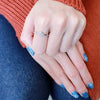 DA152 High polished (no plating) Stainless Steel Ring with AAA Grade CZ in Clear-WildKlass Jewelry