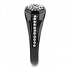 DA282 IP Black(Ion Plating) Stainless Steel Ring with AAA Grade CZ in Clear-WildKlass Jewelry