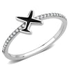 DA311 No Plating Stainless Steel Ring with Epoxy in Jet-WildKlass Jewelry