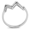 DA339 No Plating Stainless Steel Ring with AAA Grade CZ in Clear-WildKlass Jewelry