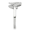 DA339 No Plating Stainless Steel Ring with AAA Grade CZ in Clear-WildKlass Jewelry