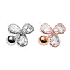 Silver & Rose Gold Shimmering Propellar Cartilage Tragus Earring-WildKlass Jewelry