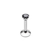 Silver, Gold, Rose Gold Gem Top Prong Set Steel Labret-WildKlass Jewelry