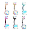Colorline & Golden & Rose Gold Revo Illuminating Prong Set Belly Button Ring-WildKlass Jewelry