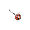 Silver & Gold Dainty Ladybug L-Shape Nose Ring-WildKlass Jewelry