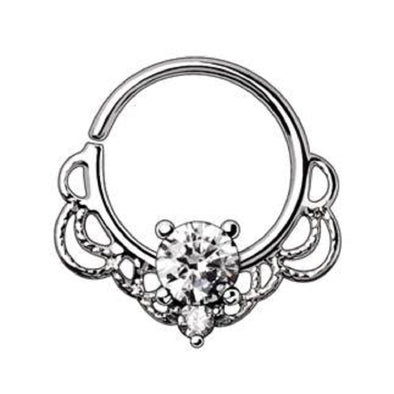 WILDKLASS 316L Stainless Steel Made for Royalty Ornate Seamless Ring-WildKlass Jewelry