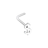 Golden & Rose Gold & Silver Dollar Money Sign L-Shape Nose Ring-WildKlass Jewelry