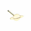 Silver, Gold Saturn Planet L-Shape, Stud Nose Ring-WildKlass Jewelry