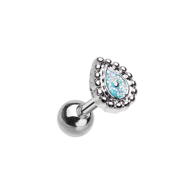 WILDKLASS Sparkling Glitter Ornate Teardrop Cartilage Tragus Earring-WildKlass Jewelry