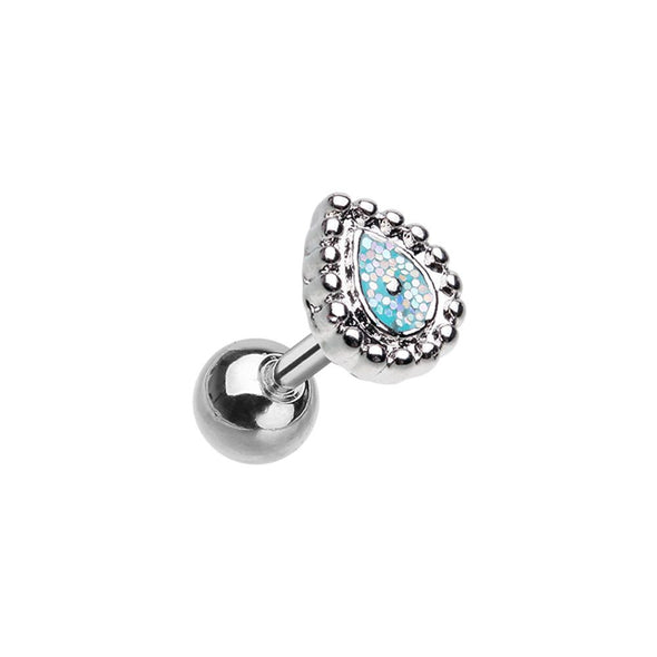 WILDKLASS Sparkling Glitter Ornate Teardrop Cartilage Tragus Earring-WildKlass Jewelry