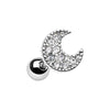 Golden & Silver DayDream Moon Cartilage Tragus Earring-WildKlass Jewelry