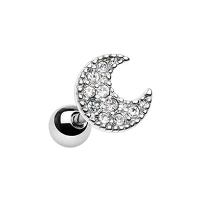 Golden & Silver DayDream Moon Cartilage Tragus Earring-WildKlass Jewelry