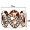 GL232 IP Rose Gold(Ion Plating) Brass Ring with Top Grade Crystal in Aurora Borealis (Rainbow Effect)-WildKlass Jewelry