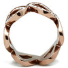 GL232 IP Rose Gold(Ion Plating) Brass Ring with Top Grade Crystal in Aurora Borealis (Rainbow Effect)-WildKlass Jewelry