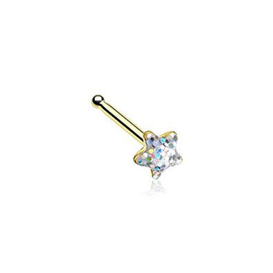 Star Glitter Sparkle WildKlass Nose Stud Ring-WildKlass Jewelry