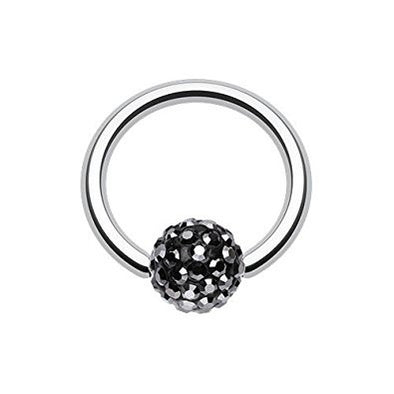 Multi-Sprinkle Dot Multi Gem Captive Bead Ring 316L Surgical Steel-WildKlass Jewelry