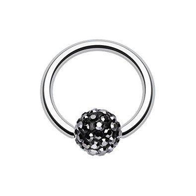 Multi-Sprinkle Dot Multi Gem Captive Bead Ring 316L Surgical Steel-WildKlass Jewelry