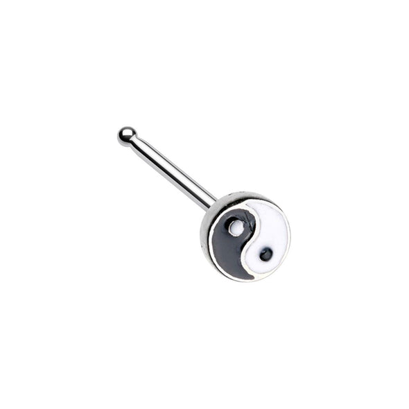 WILDKLASS Enamel Yin Yang Nose Stud Ring-WildKlass Jewelry