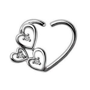 WILDKLASS 316L Stainless Steel Love in The Air Heart Cartilage Earring-WildKlass Jewelry