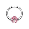 Multi-Sprinkle Dot Multi Gem Captive Bead Ring 316L Surgical Steel-WildKlass Jewelry