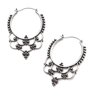 20g 316L Surgical Steel Balenesian Beaded WildKlass Plug Hoops-WildKlass Jewelry