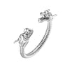 WildKlass "Good Luck" Double Dragon Ring-WildKlass Jewelry