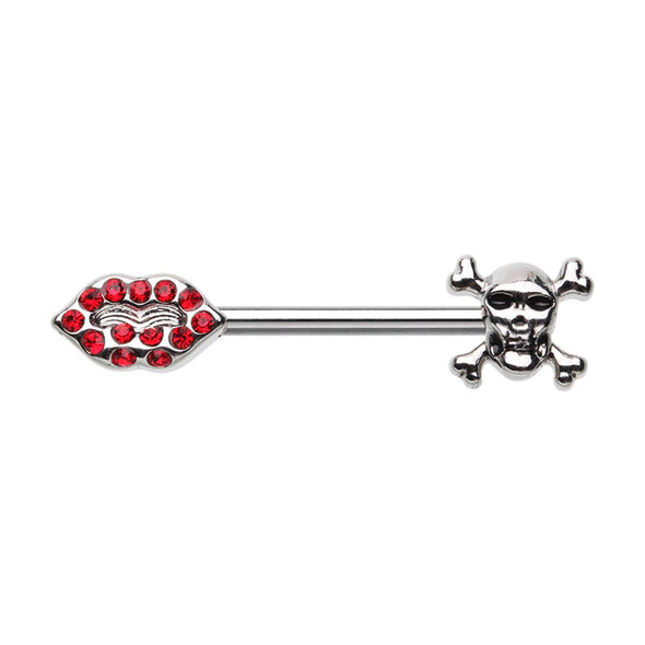 WILDKLASS Kiss of Death Nipple Barbell Ring-WildKlass Jewelry