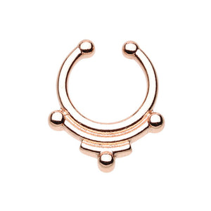 WILDKLASS Rose Gold Indigenous Fake Septum Clip-On Ring-WildKlass Jewelry