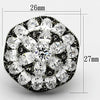 TK1016 High polished (no plating) Stainless Steel Ring with AAA Grade CZ in Clear-WildKlass Jewelry