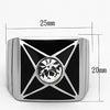 TK1049 High polished (no plating) Stainless Steel Ring with Top Grade Crystal in Clear-WildKlass Jewelry