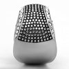 TK1198 High polished (no plating) Stainless Steel Ring with Top Grade Crystal in Clear-WildKlass Jewelry