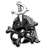 TK1204 Two-Tone IP Black Stainless Steel Ring with Top Grade Crystal in Black Diamond-WildKlass Jewelry