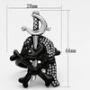 TK1204 Two-Tone IP Black Stainless Steel Ring with Top Grade Crystal in Black Diamond-WildKlass Jewelry