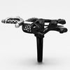 TK1204 Two-Tone IP Black Stainless Steel Ring with Top Grade Crystal in Black Diamond-WildKlass Jewelry