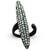 TK1365 IP Black(Ion Plating) Stainless Steel Ring with Top Grade Crystal in Multi Color-WildKlass Jewelry