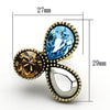 TK1496 IP Gold(Ion Plating) Stainless Steel Ring with Top Grade Crystal in Multi Color-WildKlass Jewelry