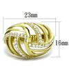 TK1627 IP Gold(Ion Plating) Stainless Steel Ring with AAA Grade CZ in Clear-WildKlass Jewelry