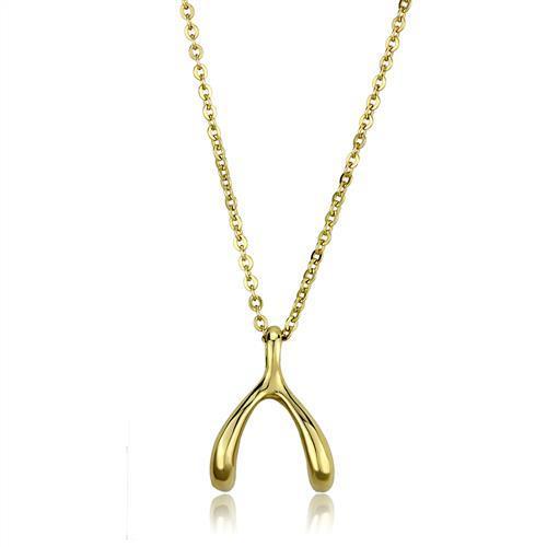 TK2528 IP Gold(Ion Plating) Stainless Steel Chain Pendant-WildKlass Jewelry