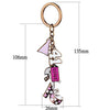 TK2717 IP Coffee light Stainless Steel Key Ring with Epoxy in Multi Color-WildKlass Jewelry