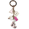 TK2717 IP Coffee light Stainless Steel Key Ring with Epoxy in Multi Color-WildKlass Jewelry