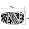 TK367 High polished (no plating) Stainless Steel Ring with Top Grade Crystal in Clear-WildKlass Jewelry