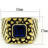 TK763 IP Gold(Ion Plating) Stainless Steel Ring with Synthetic in Montana-WildKlass Jewelry