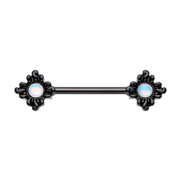 WILDKLASS Illuminating Opal Sun Nipple Barbell Ring-WildKlass Jewelry