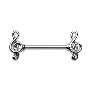 Double Prong Set AAA CZ 14K Gold Nipple Bar – WildKlass Jewelry