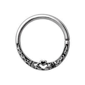 WILDKLASS 316L Stainless Steel Snake Heart Seamless Ring-WildKlass Jewelry