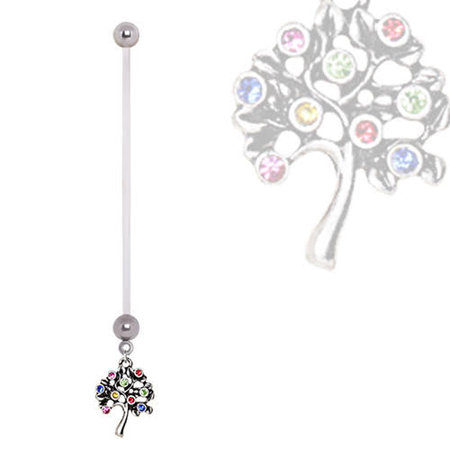 PTFE Fruiting Tree of Life WildKlass Pregnancy Navel Ring-WildKlass Jewelry