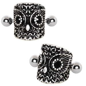 316L Stainless Steel Forest Owl WildKlass Cartilage Cuff Earring-WildKlass Jewelry