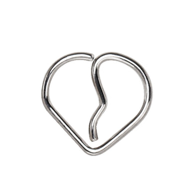 Annealed 316L Stainless Steel Broken Heart WildKlass Cartilage Earring-WildKlass Jewelry